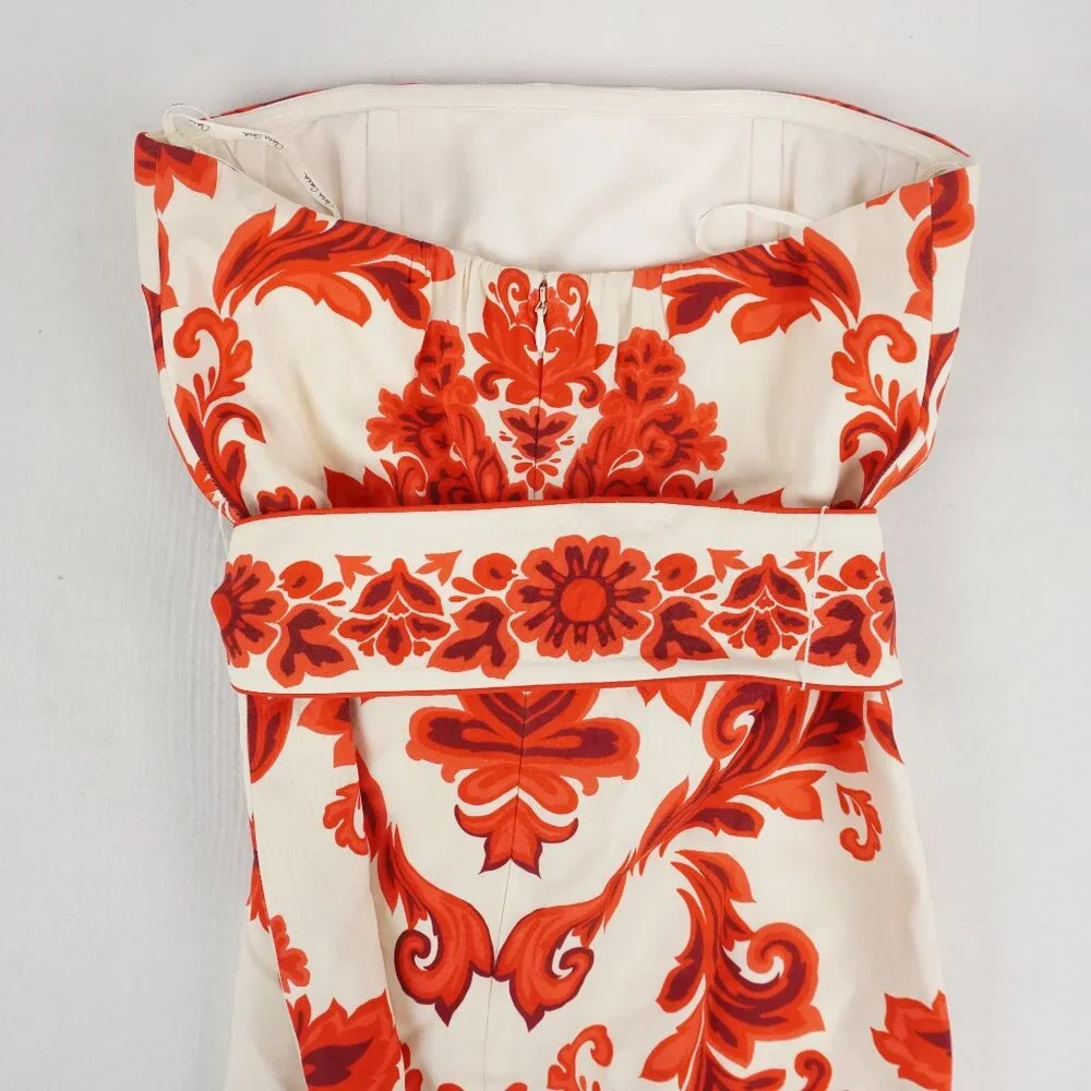 Cara Cara Newcastle Stretch Crepe Strapless Dress in Fiore Red - Size 2 - NWT - Picture 5 of 9